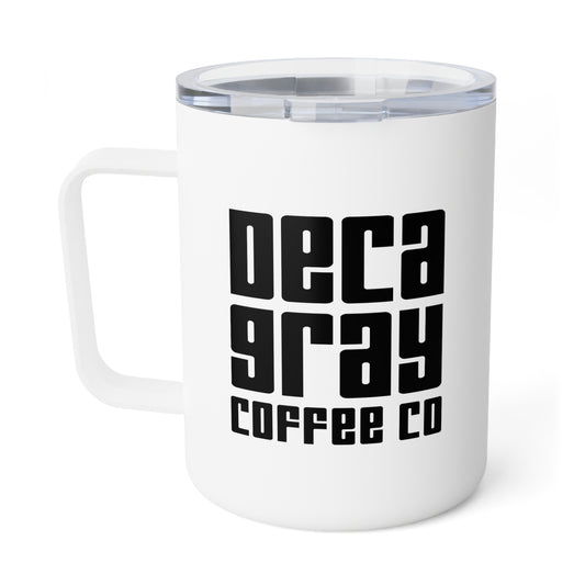 Deca Gray Coffee Insulated Coffee Mug, 10oz