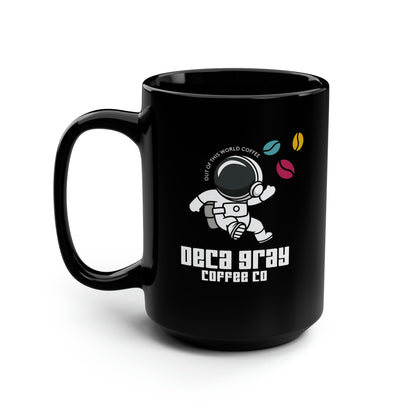 Deca Gray Black Mug, 15oz